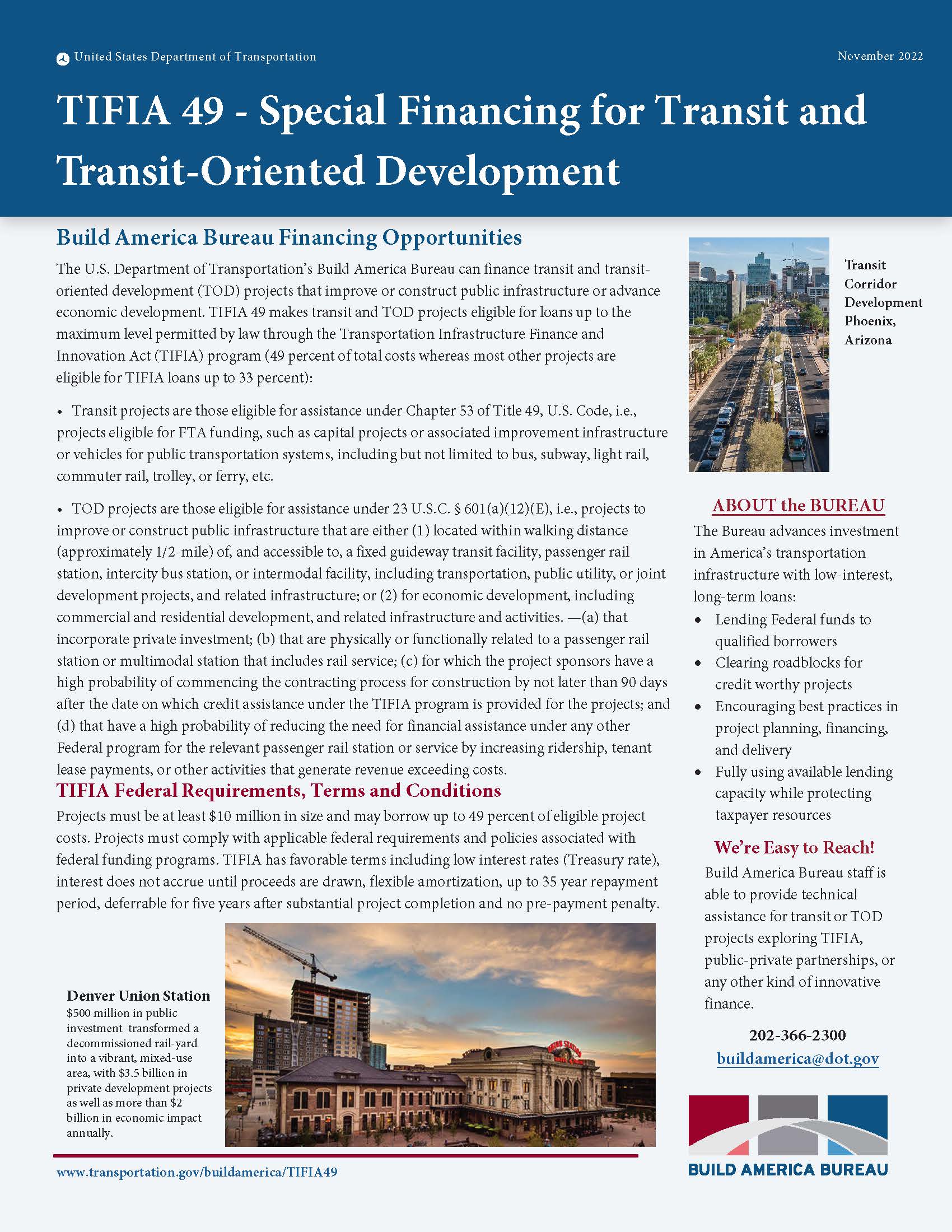 Tifia 49 initiative for transit and transit oriented development